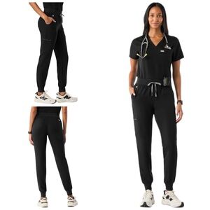 Figs Women’s Black Zamora Jogger Scrubs Pants Size XS
